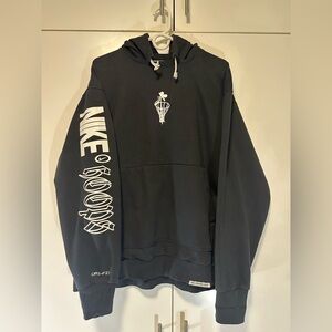 Nike Dri-Fit Standard Issue Hoodie Basket Hoop Black Pullover FN2702-010 Men XL